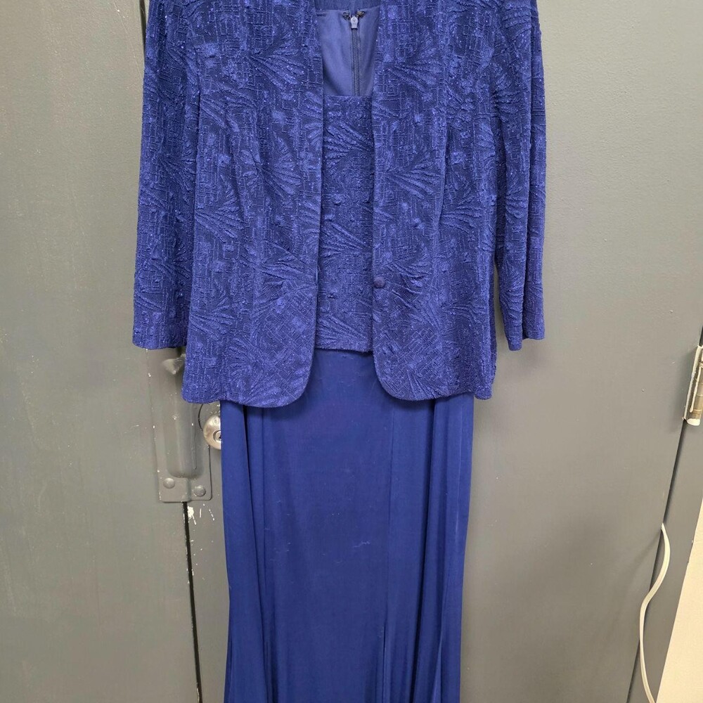 Alex Evenings Women's Blue and Navy Dress